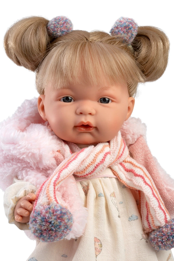 Soft Body Baby Doll Mercedes — 15 in Doll with Fleece Vest & Scarf