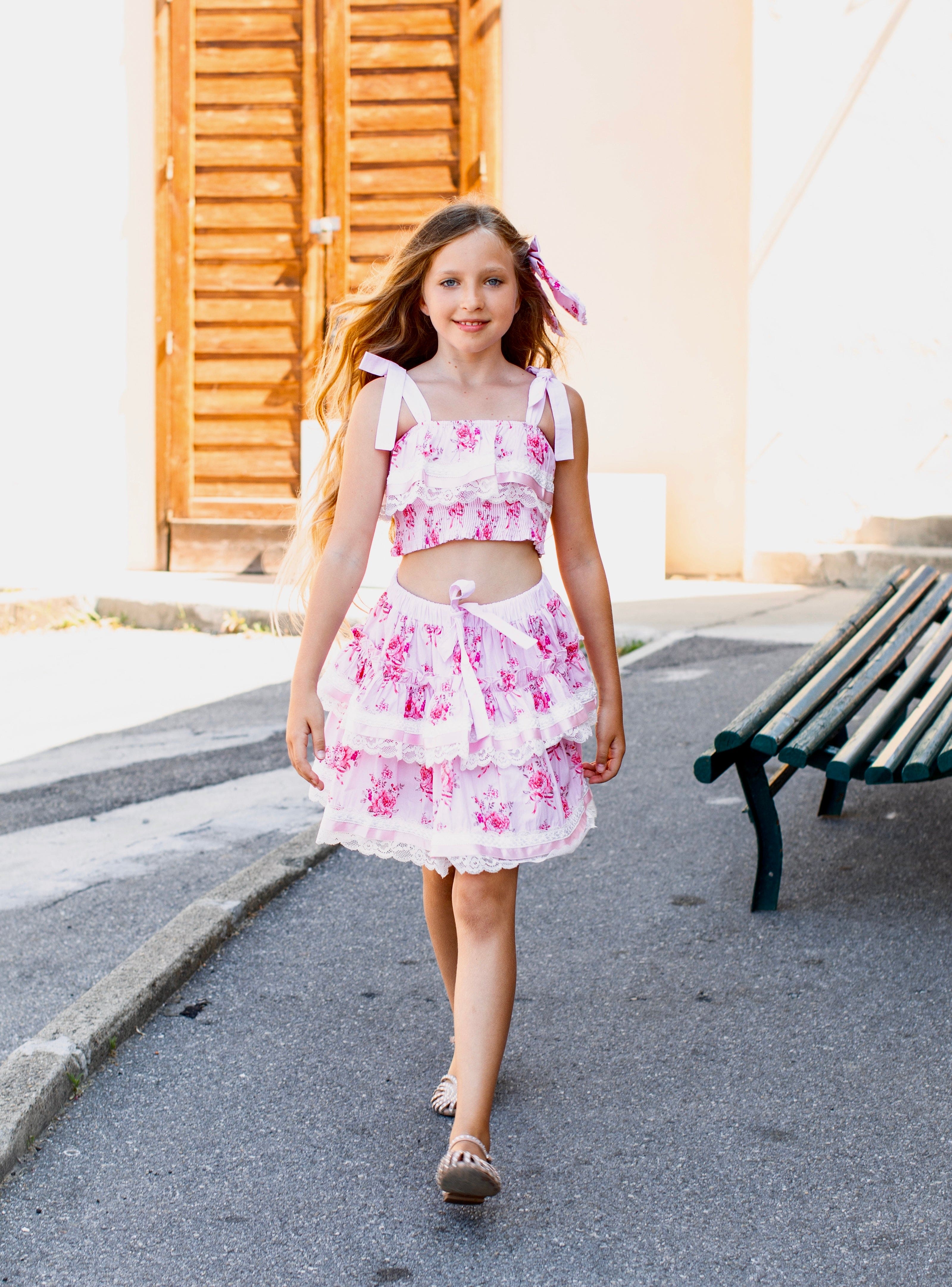 Amelia Pink Flower Print Tank Top
