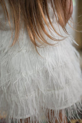 Eliza Ivory Feather Dress