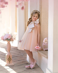 Jackie Peach Dress - Petite Maison Kids