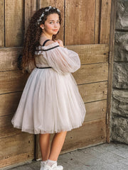 Coco-Caramel Tulle Dress - Petite Maison Kids