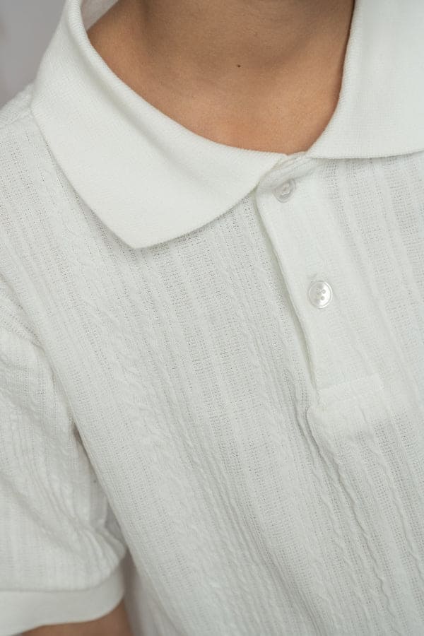 Alex White Short Sleeve Polo Shirt