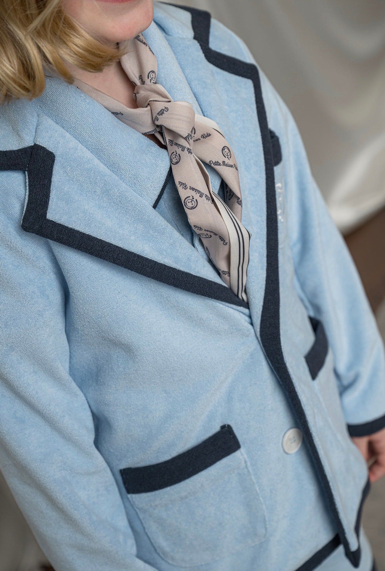 Terry Baby Blue Boys' Blazer - Petite Maison Kids