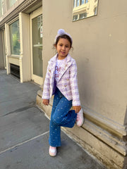 Violet Tweed Girls Blazer