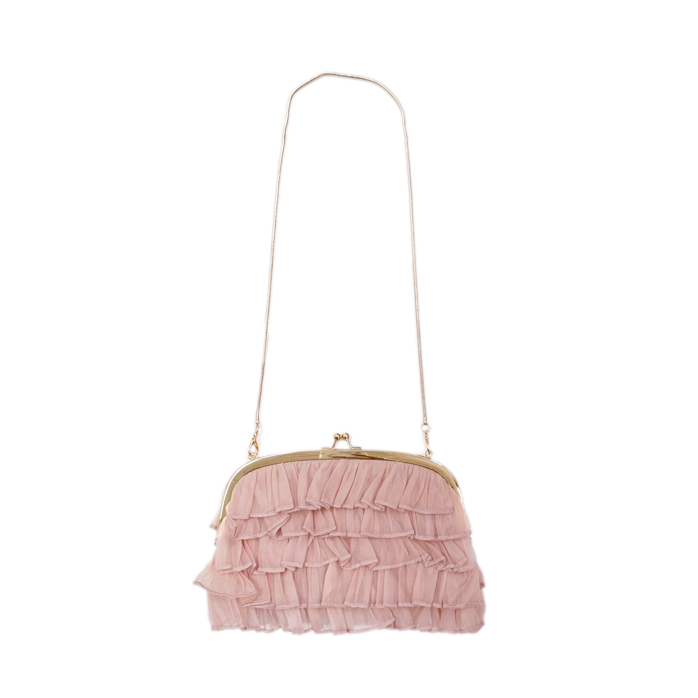 Dusty Pink Organza Ruffle Handbag – Petite Maison Kids