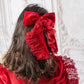 Victoria Red Velvet Hair Bow