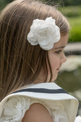 Alex White Flower Hair Clip