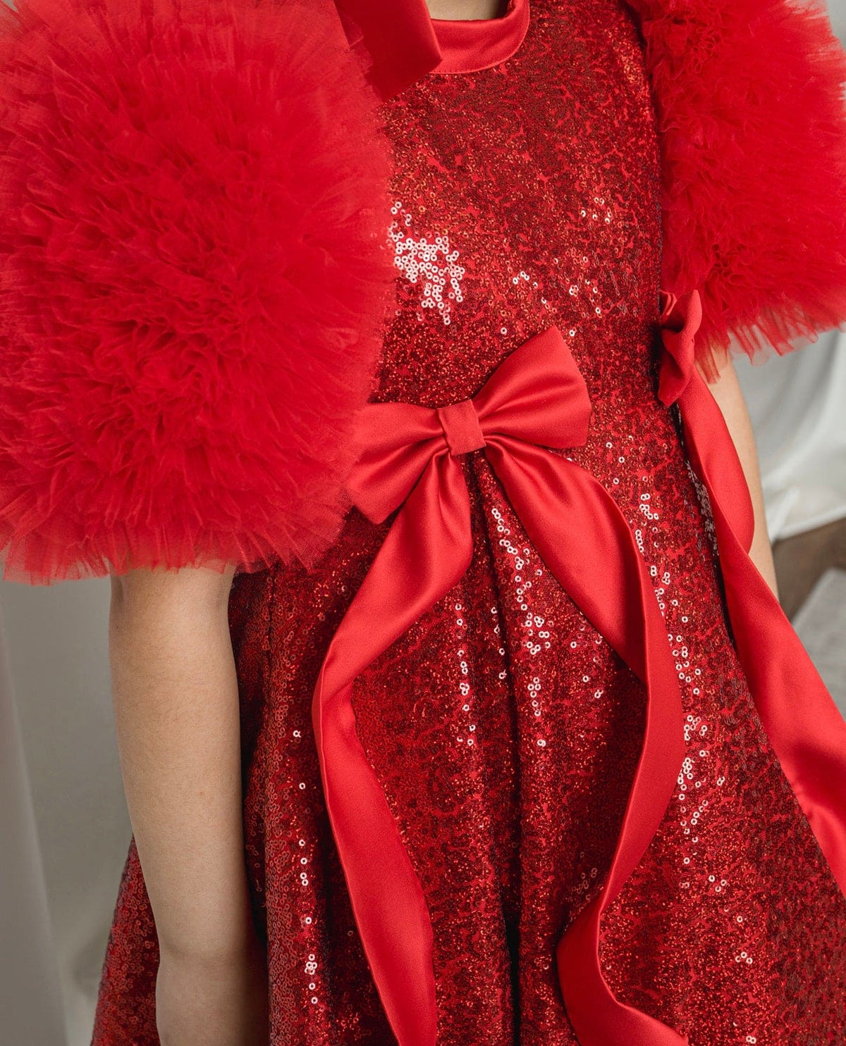 Scarlett Red Sequin Dress for Girls