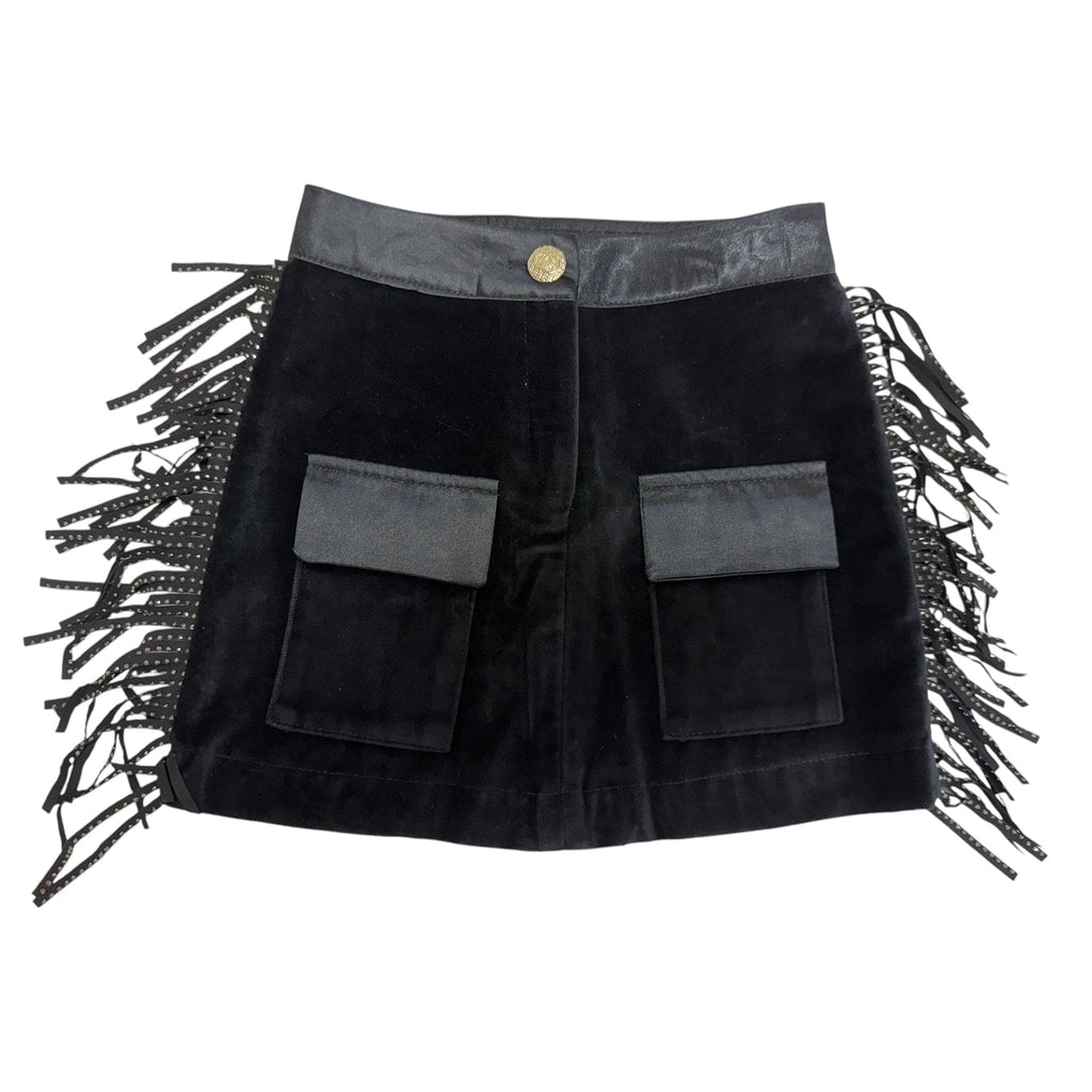 Cowboy Black Fringe Skirt