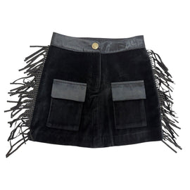 Cowboy Black Fringe Skirt