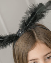 Coco-Feather Black Headband