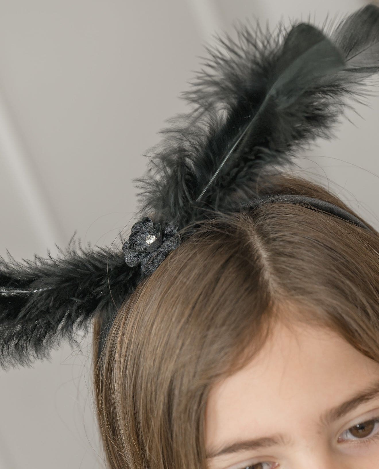 Coco-Feather Black Headband