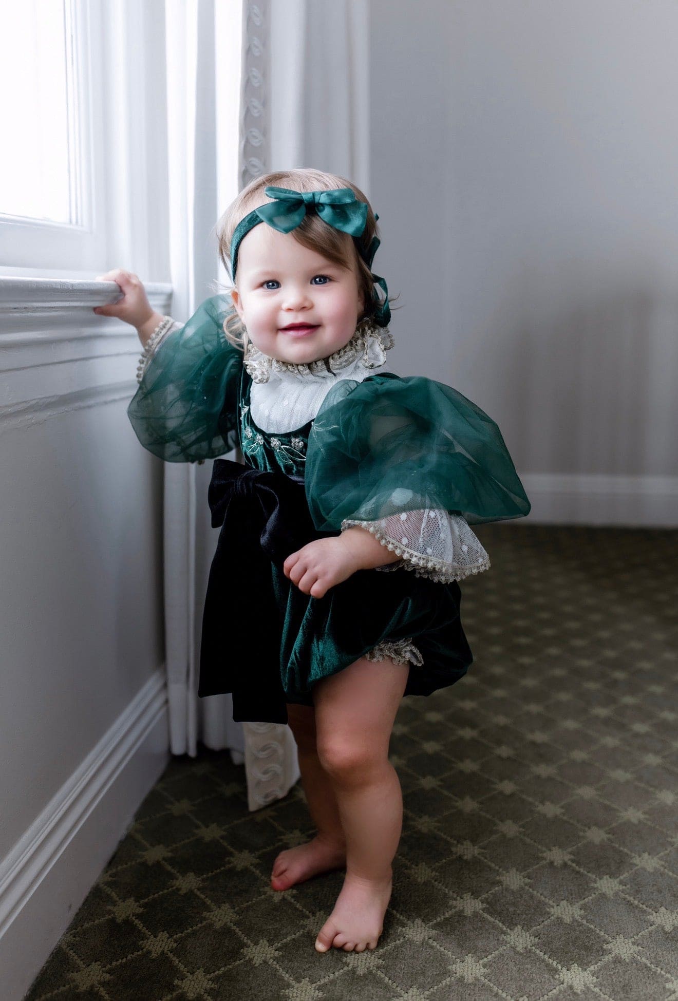 Everly Royal Green Hair Sash - Petite Maison Kids