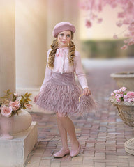 Dusty Pink Feather Skirt