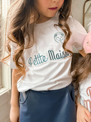 Petite Maison Navy Logo Pima Cotton T-Shirt