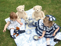 Checkered Linen Baby Boy Romper