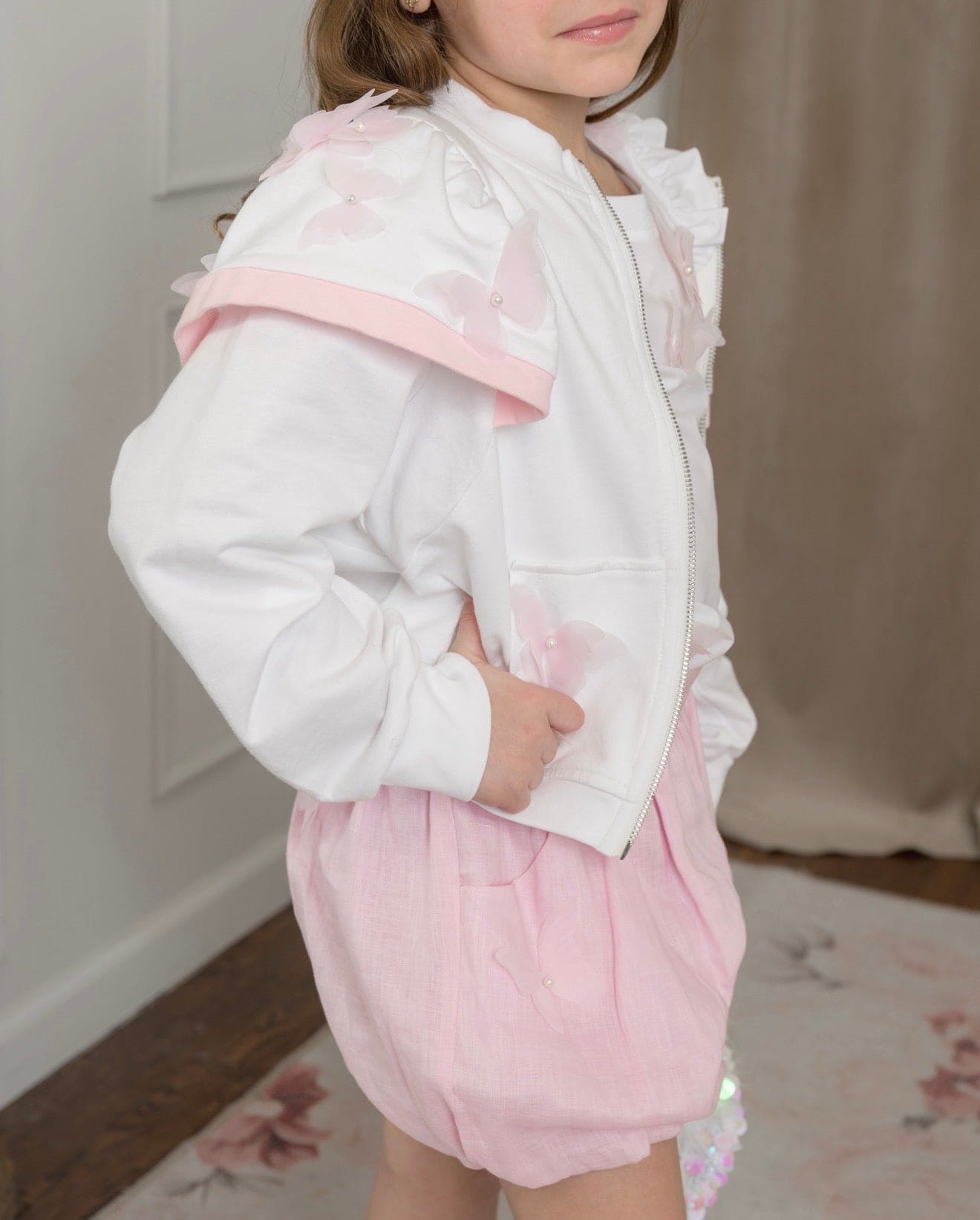 White Butterfly Cotton Jacket