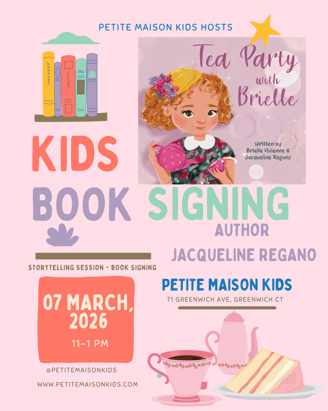 "Tea Party with Brielle" Storytelling Session with Author Jacqueline Regano - Petite Maison Kids