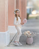 Melody Popsicle Cream Knit Top and Leggings Set