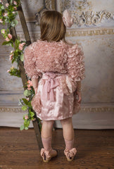 Vivian Dusty Pink Ruffle Organza Jacket