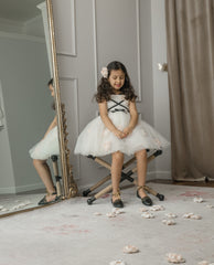 Giselle Ivory Criss-Cross Tulle Dress