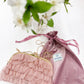 Dusty Pink Organza Ruffle Handbag