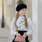 Wool Beret with Pom Pom