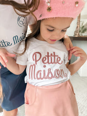 Petite Maison Pink Logo Pima Cotton T-Shirt