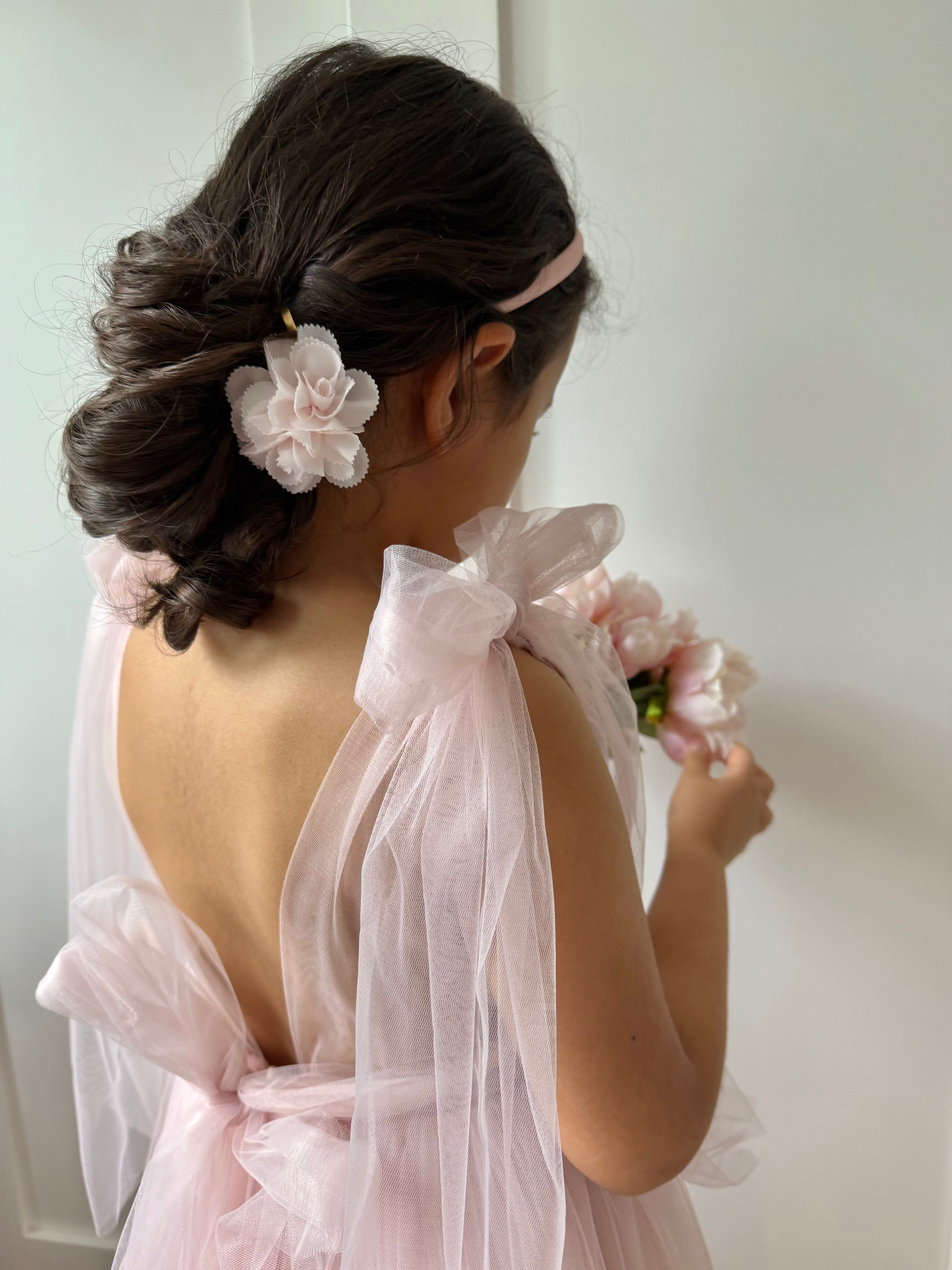 Cherry Blossom White and Pink Hair Clip