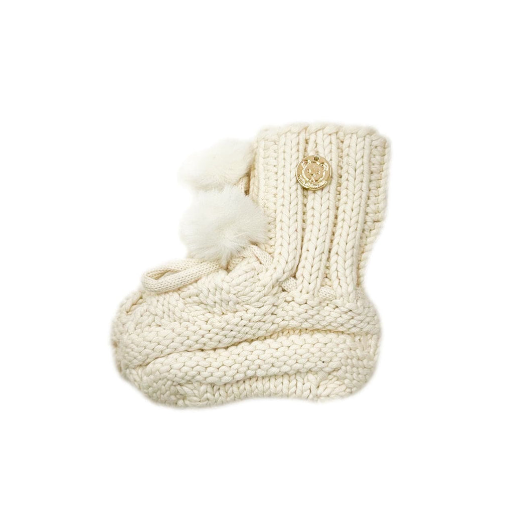 Oatmeal Organic Cotton Knit Booties