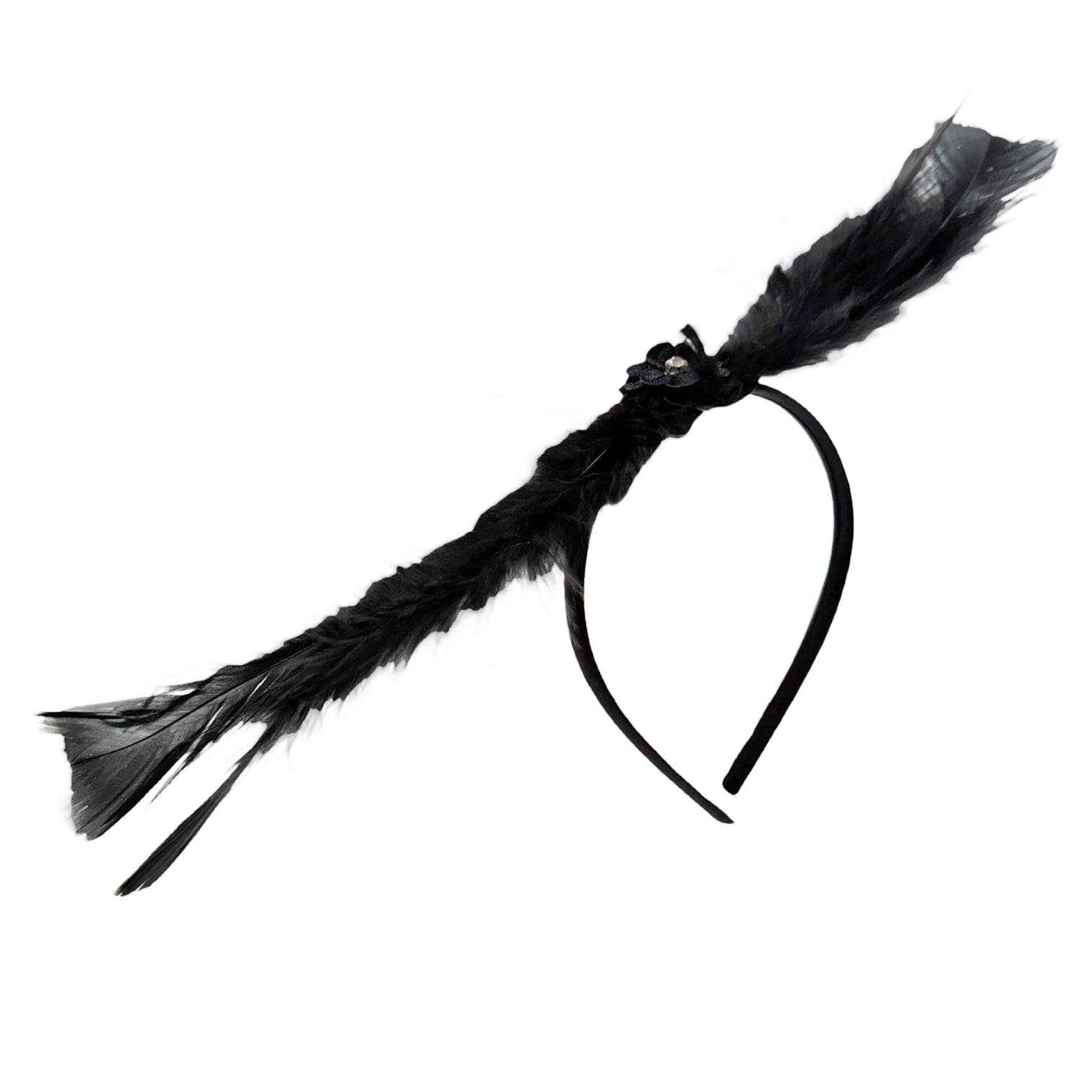 Coco-Feather Black Headband