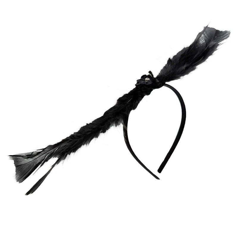 Coco-Feather Black Headband