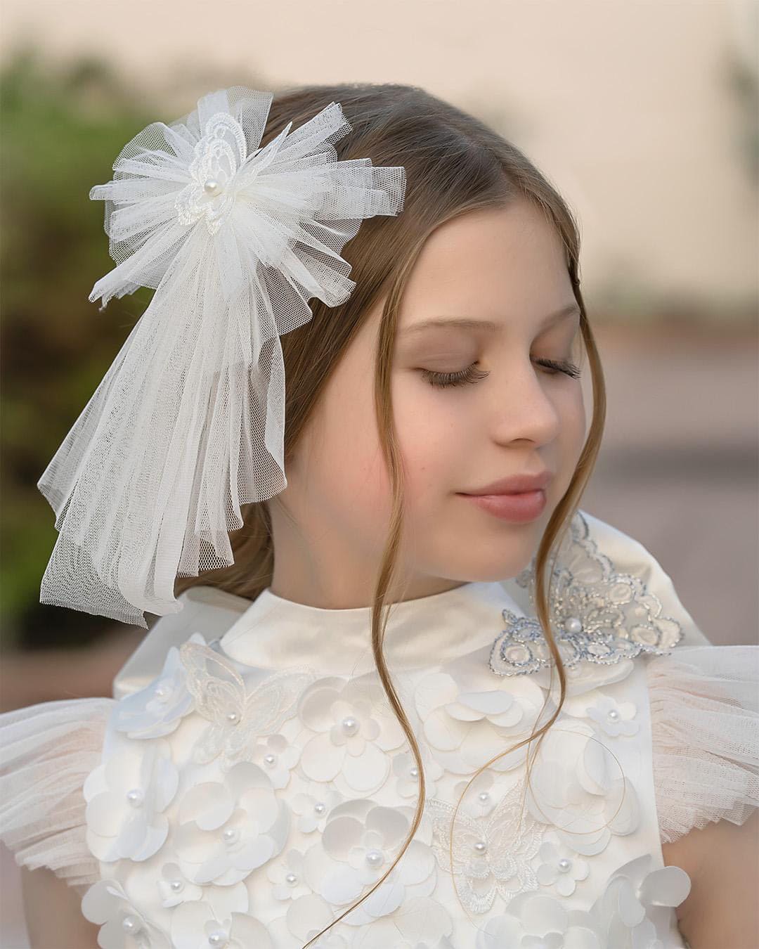 Butterfly Tulle Hair Bow - Petite Maison Kids