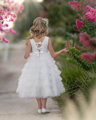 Poppy White Quilted Dress