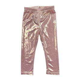 Metallic Pink Vegan Leather Leggings