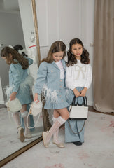Sparkle Jeans Ostrich Feather Jacket