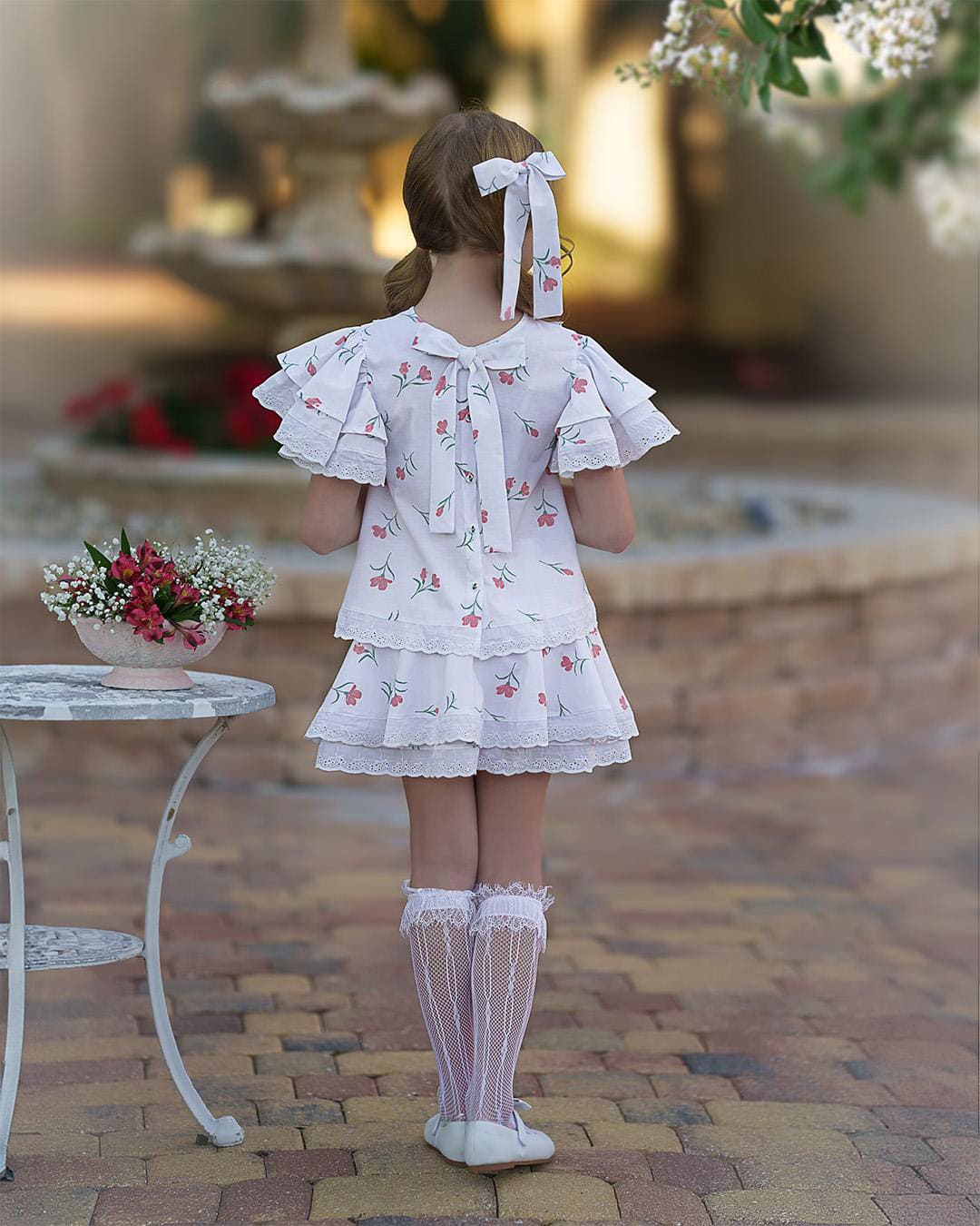 Tulip Cotton Blouse and Shorts Set