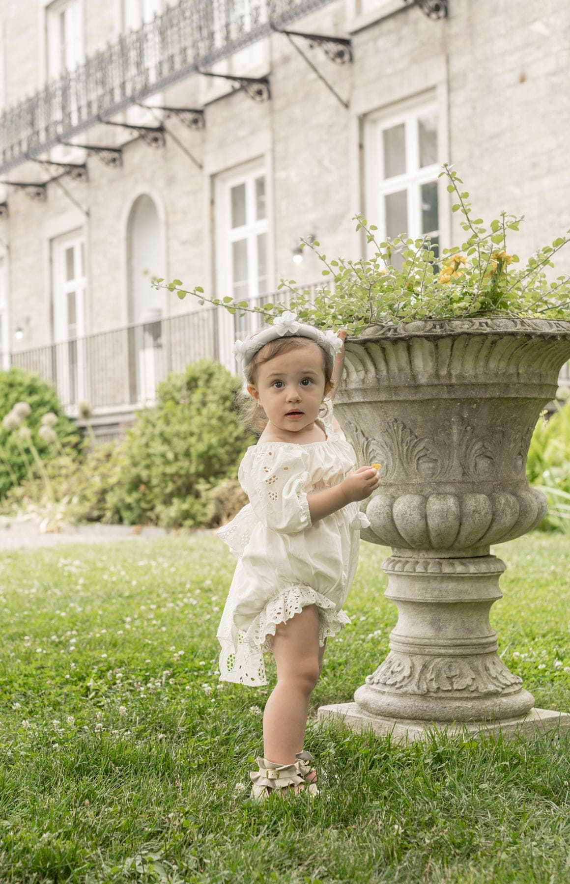 Blanca White Cotton Romper