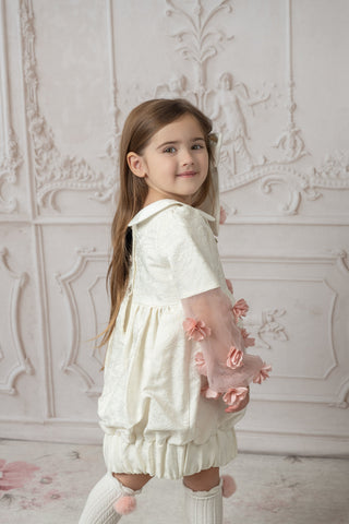 Cherry Blossom Square Neck Pink Shirt Dress