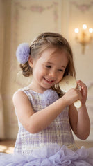 Violet Tulle Flower Hair Clip