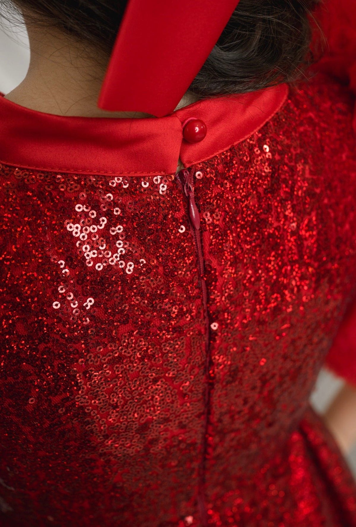 Scarlett Red Sequin Dress for Girls