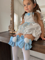 Lana Ruffle Socks with Poms and Bows - Petite Maison Kids