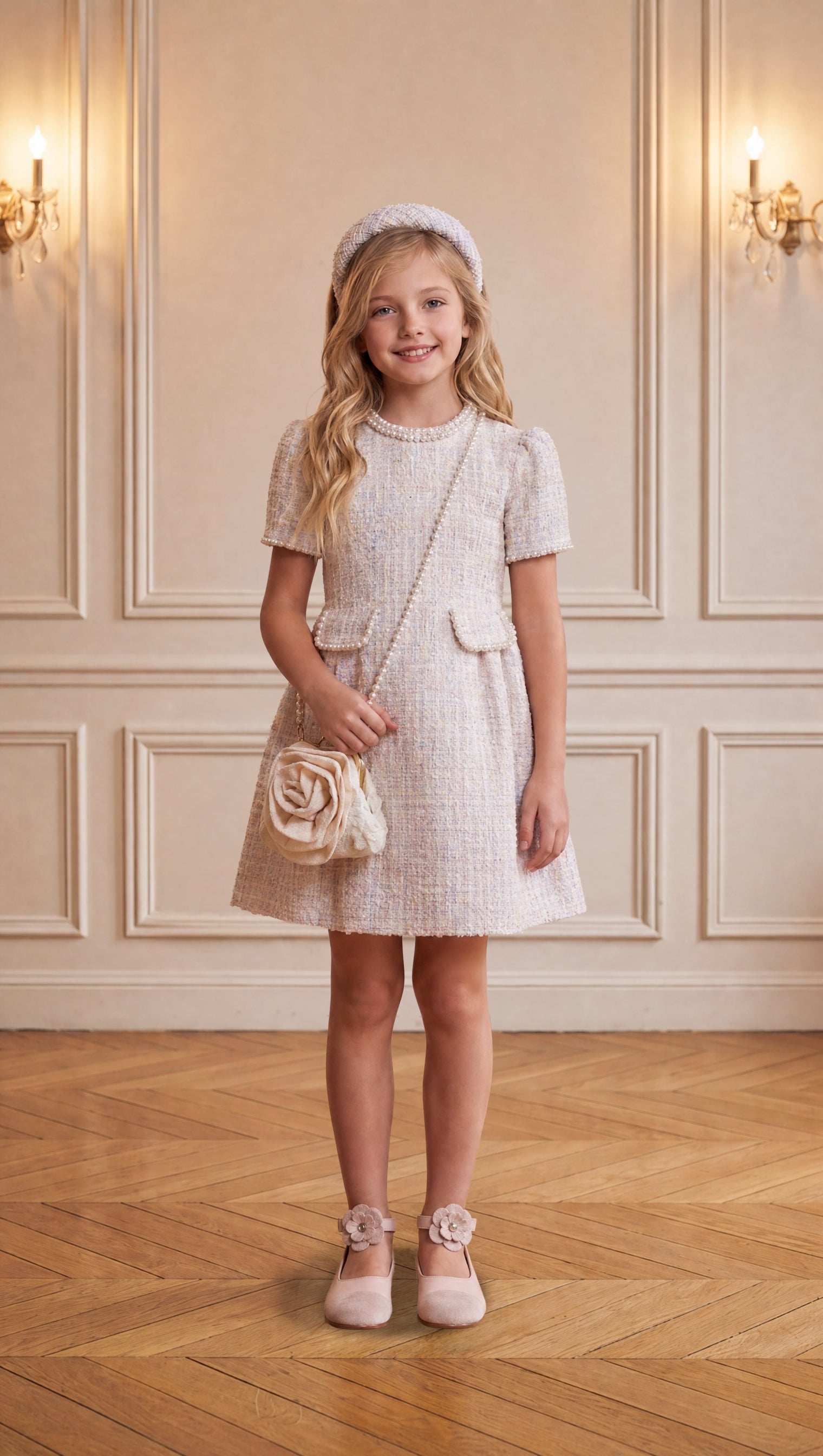 Meadow Yellow Tweed Dress