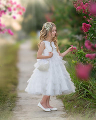 Poppy White Quilted Dress