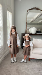 Herringbone Dress and Blouse Set