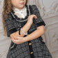 Orea Black and Silver Tweed Dress