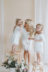 White Tuxedo Mom Dress