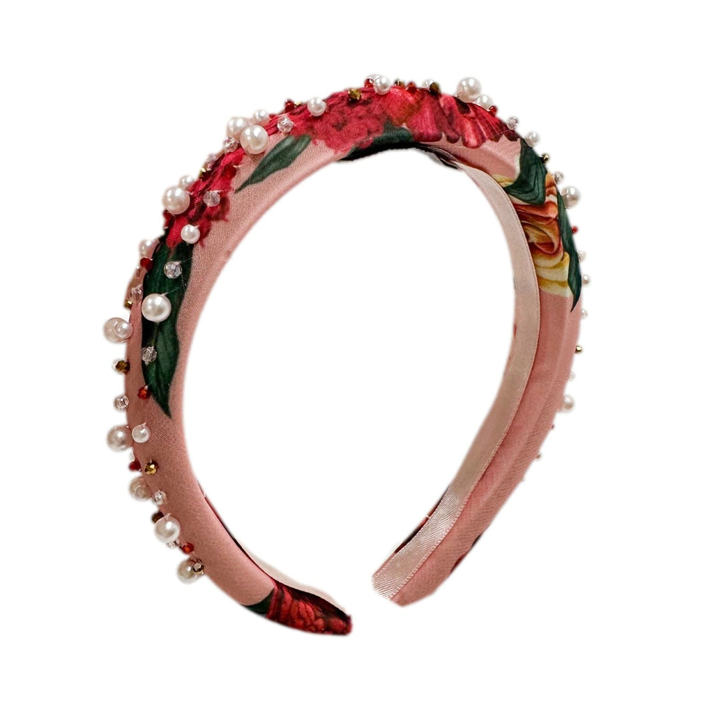 Flora Pink Floral Print Headband