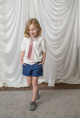 Dusty Pink Logo Chiffon Scarf