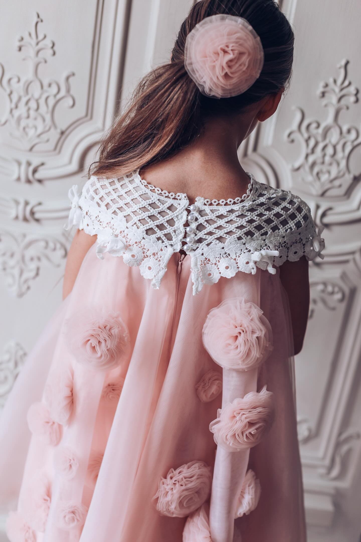 Rosa Pink Tulle Flower Dress